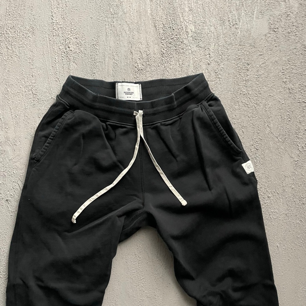 Reigning Champ Slim Fit Sweatpants Mens Medium Black